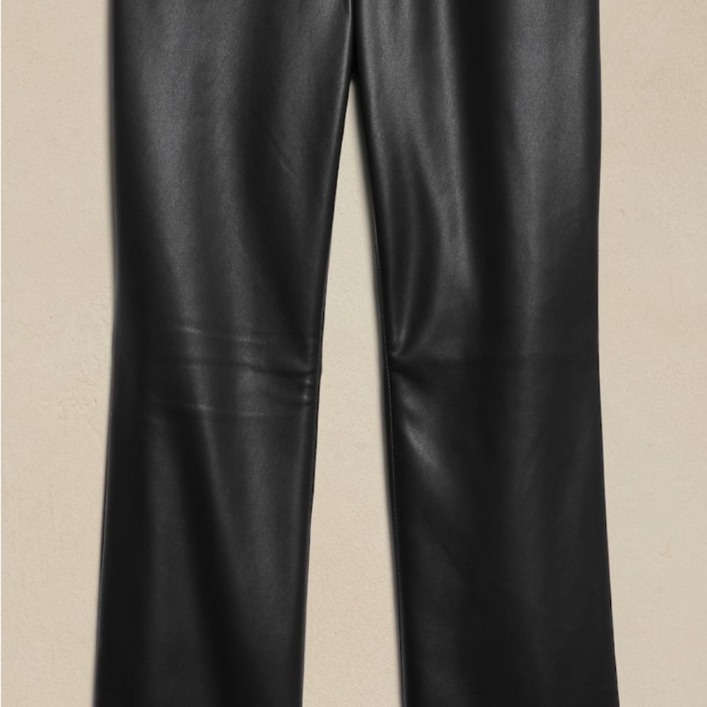 Black Vegan Leather Pants